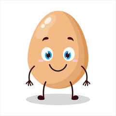 Obraz premium cute smile expression of chicken egg character