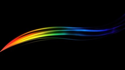 Bright Colorful Gradient Lines on Black Background