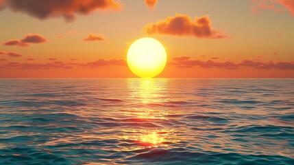 Obraz premium Beautiful sunset over the sea