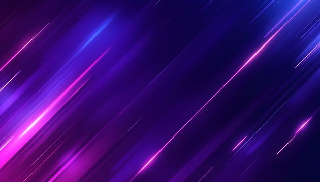 Grunge interior background with pink and purple neon lights. Brick wall background, neon light, blue and purple rays. Futuristic Abstract Background