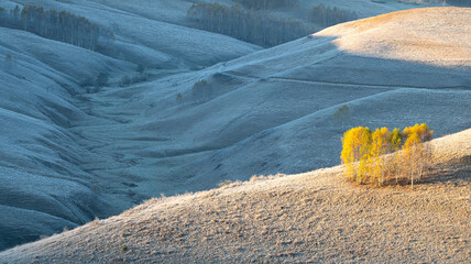 Autumn Landscape from Transylvania Apuseni Mountains from a cold morning.