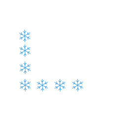 snowflake corner border decoration