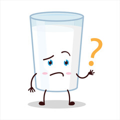 Obraz premium cute curious expression of milk character