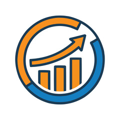 Growth Market Logo Design vector