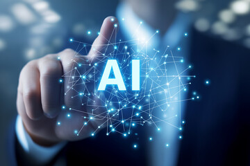 hand pushing a button