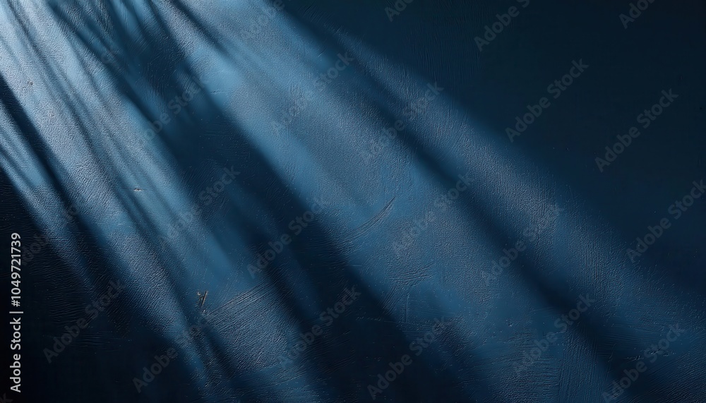 Poster abstract moody blue wall texture with long shadows. ideal for minimalist backgrounds, web design, an