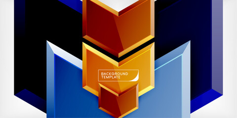 Technology dynamic arrow geometric background. Vector Illustration For Wallpaper, Banner, Background, Card, Book Illustration, landing page