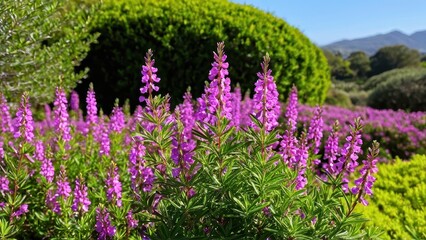 Naklejka premium Mexican heather. Japanische Myrte - Cuphea hyssopifolia