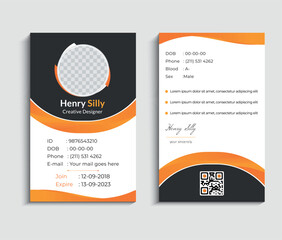 Business id card template with minimalist elements