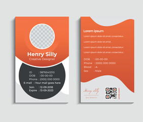 Business id card template with minimalist elements