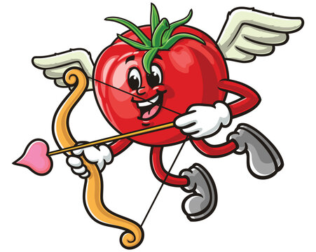 recommend clip art: Tomato with Cupid style, Cartoon Mascot Illustration Character Vector Clip-art Hand-drawn Logo Design