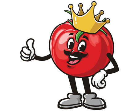 recommend clip art: Tomato King, Cartoon Mascot Illustration Character Vector Clip-art Hand-drawn Logo Design