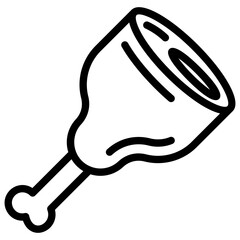 Fototapeta premium pork leg icon