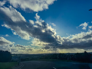 A natural hill park before sunset in Auckland, New Zealand.