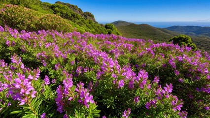Obraz premium Mexican heather. Japanische Myrte - Cuphea hyssopifolia