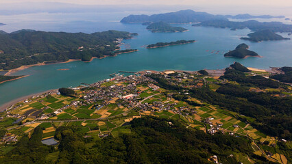 ドローンで撮影した「倉岳山」の景色