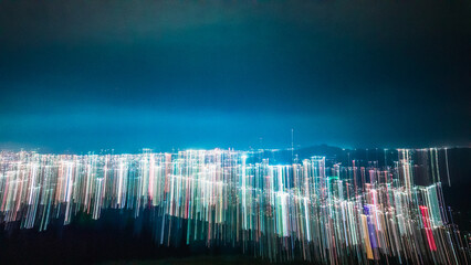 米の山展望台の夜景