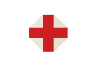 Obraz premium image features red cross on white background, symbolizing flag of England. This design evokes sense of national pride and identity