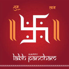 Shubh Labh Panchami Diwali Laxmi Puja and Shubh Pancham Social Media Post Banner Template Design