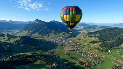 Fototapeta premium Soaring above mountains