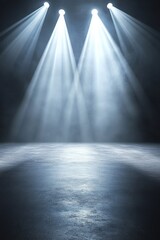 Obraz premium Dramatic Spotlights Illuminating the Stage