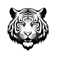 Tiger  Head Silhouette.