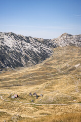 Small village in the mountains in Montenegro