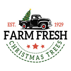 Farm Fresh Christmas Trees svg, Christmas svg, Farmhouse svg, Winter Home Decor Sign, Cricut Cut File, Printable Clipart, Digital Download