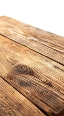 Fototapeta premium Wooden table isolated on a white background.