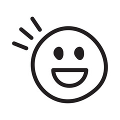 Handwritten cute smiling emoticon/emoticon icon illustration