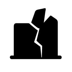  Icon of a damaged building to signify destruction or disrepair