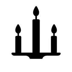 Icon of a candle holder designed to hold candles