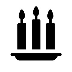 Icon of a candle holder designed to hold candles