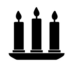 Icon of a candle holder designed to hold candles