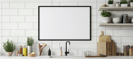 Minimalist Kitchen Mockup.