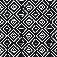 Abstract diamond geometric seamless pattern in black and white. Pattern for wallpaper, background, print on fabric and paper.