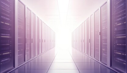 Obraz premium Server Room Corridor.