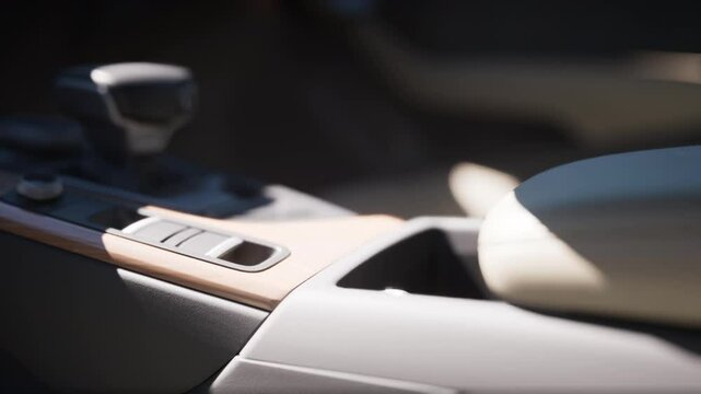 Black luxury modern car Interior