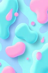 Fototapeta premium Abstract Pastel Fluid Shapes