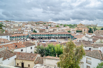 Obraz premium Aerial view of the village of Chinchon, Spain
