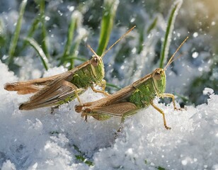 Fototapeta premium Mitten im Schnee