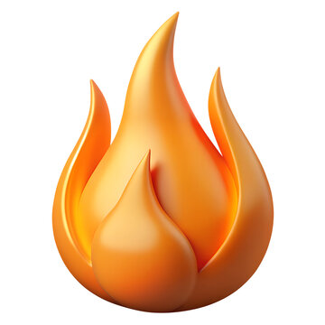 fire and flames plastic 3d icons in cartoon plastic style minimal isolated on transparent white background, clipping path