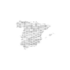 Fototapeta premium spain country map tech border vector icon illustration