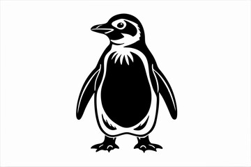 Charming Penguin Silhouette Design