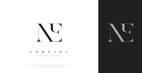 Initial NE Logo Design Vector 