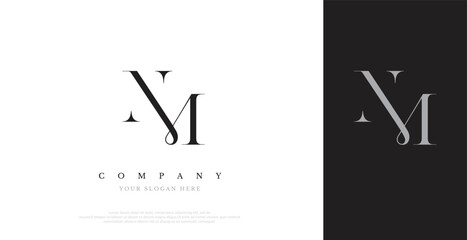 Initial NM Logo Design Vector 