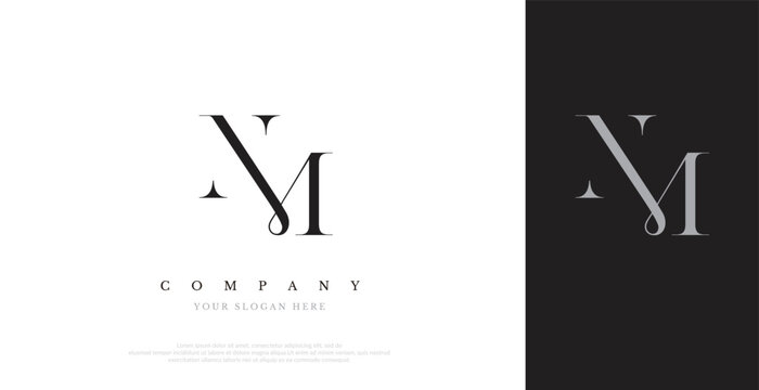 Initial NM Logo Design Vector 