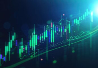 Naklejka premium Stock Market Growth.