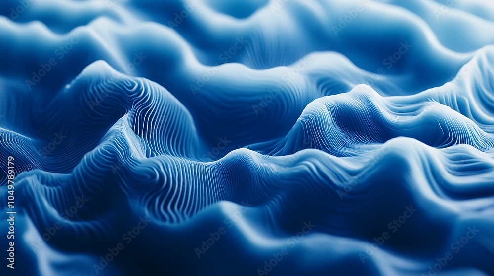 Wall mural sound waves forming unique abstract background with rhythmic flow