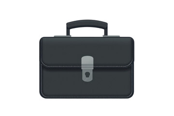 Sleek black briefcase with a secure lock, perfect for business professionals. Stylish and functional accessory for modern workplace needs.